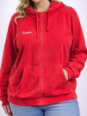 Comfrt Plus Size Cloud Zip Up Hoodie - Size 3X